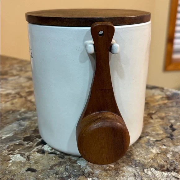 OUT OF STOCK Hearth & Hand Coffee Canister with Brown Lid and scoop - Picture 3 of 12